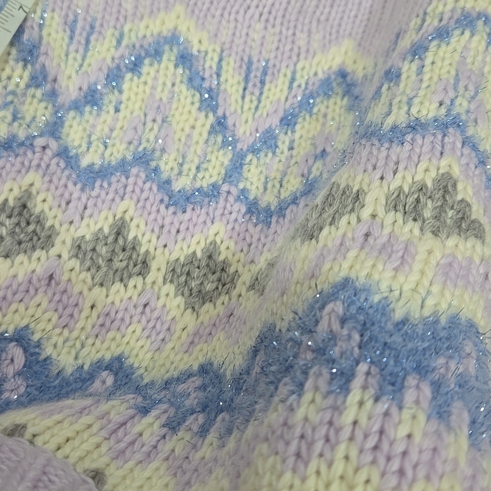 MAJORELLE X Revolve Tamera Fairisle Sweater in Purple & Blue Crop NWT  Size S - Picture 8 of 8